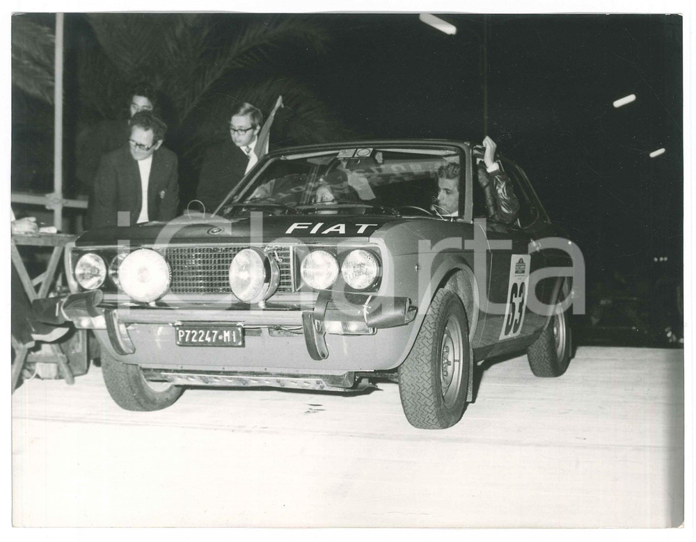 Fotografia d epoca originale 1972 SANREMO RALLY Fiat 128 CoupÃ© Simonetta DEL MAZZA Sergio CARDARELLI Foto 2 1
