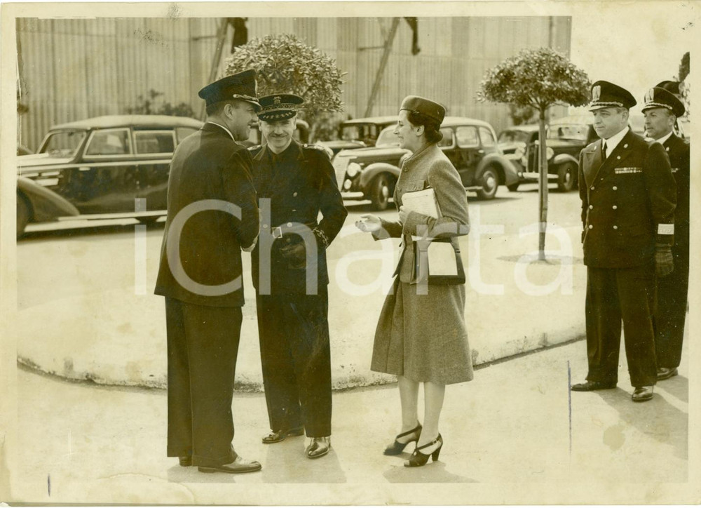 Fotografia d epoca originale 1939 OSTIA RM Galeazzo CIANO e Ramon SERRANO SUNER all Idroscalo FOTO 1