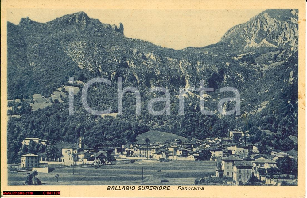 Cartolina originale da collezione 1934 BALLABIO SUPERIORE LC Panorama FP VG 1