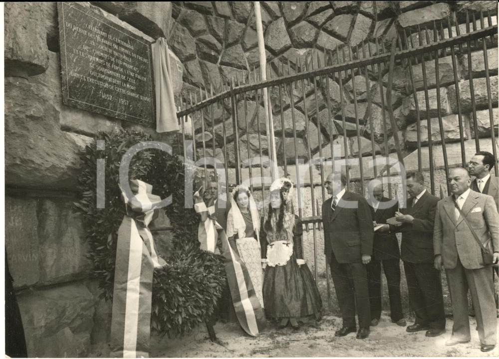 1957 MODANE Centenario del traforo del FREJUS - La cerimonia - Foto 18x13 cm