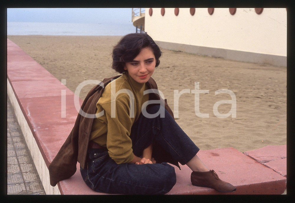 35mm vintage slide* 1995ca VENEZIA LIDO Inês DE MEDEIROS Ritratto attrice (14)
