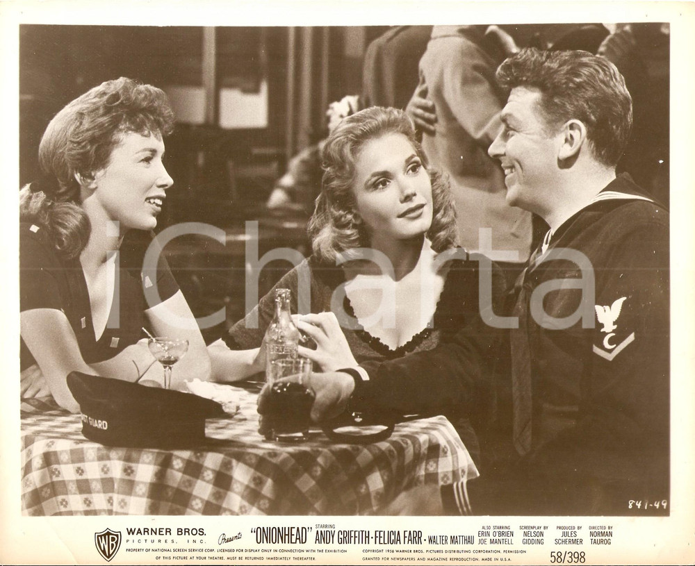 Fotografia d epoca originale 1958 ONIONHEAD Andy GRIFFITH Felicia FARR Erin O BRIEN Foto di scena 1