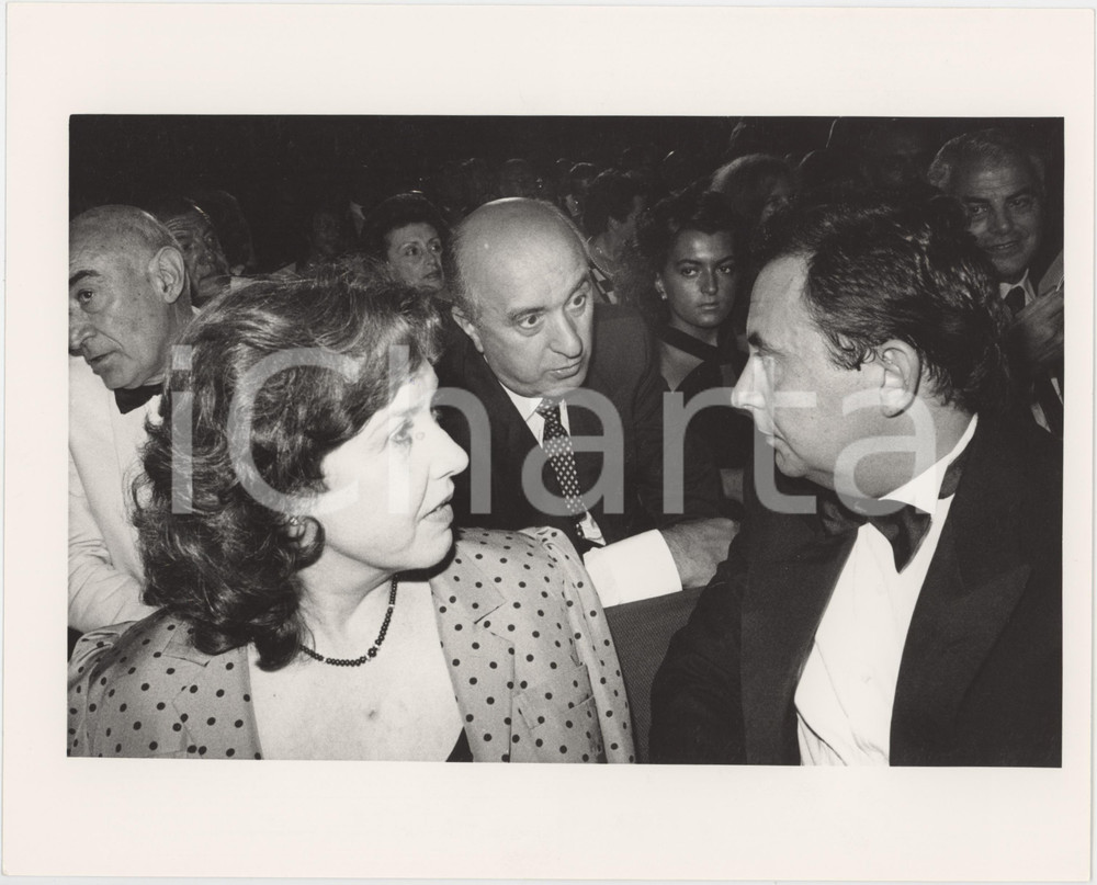 Fotografia d epoca originale 1985 ca CONFINDUSTRIA Nicoletta CERUTTI Carlo PATRUCCO Ciriaco DE MITA Foto 1