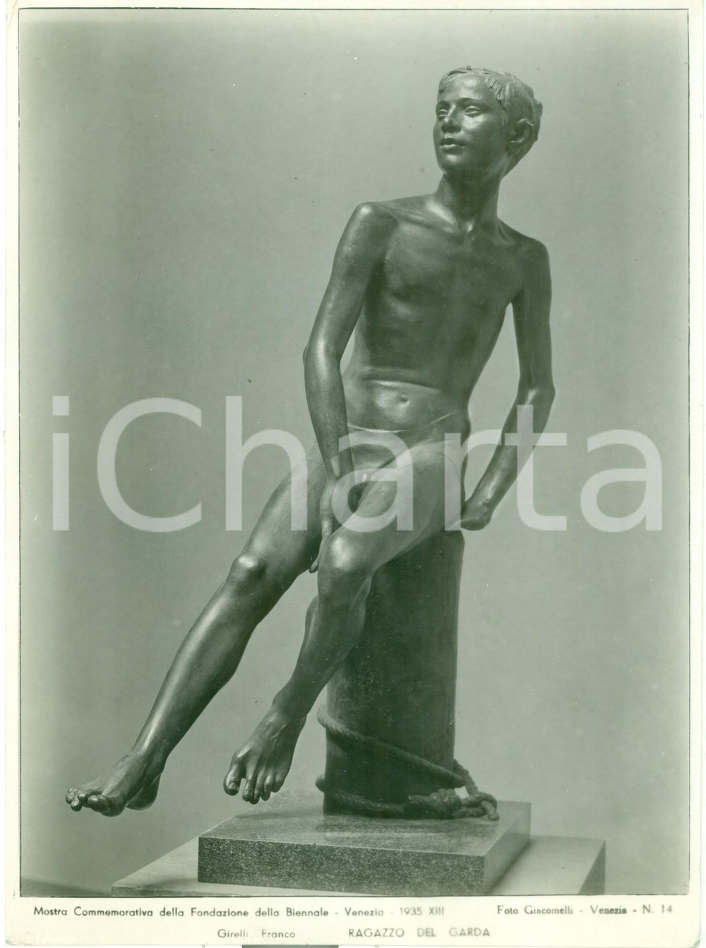 Fotografia d epoca originale 1935 VENEZIA BIENNALE Franco GIRELLI Ragazzo del GARDA Fotografia coeva 1