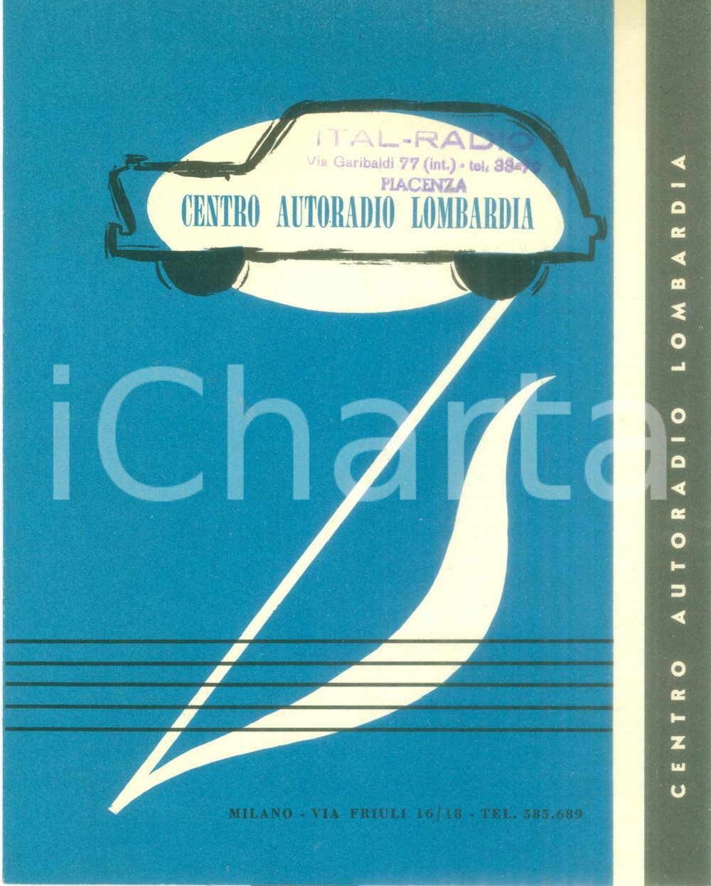 Materiale pubblicitario d’epoca 1960 ca MILANO Centro Autoradio Lombardia PHILIPS Opuscolo ILLUSTRATO 1