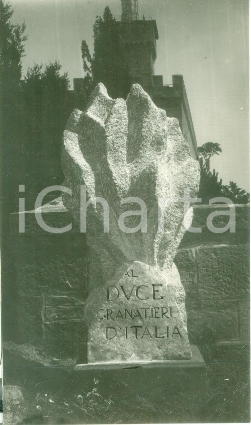 Fotografia d epoca originale 1934 MONTE CENGIO Il Monumento al Salto del Granatiere Fotografia 1