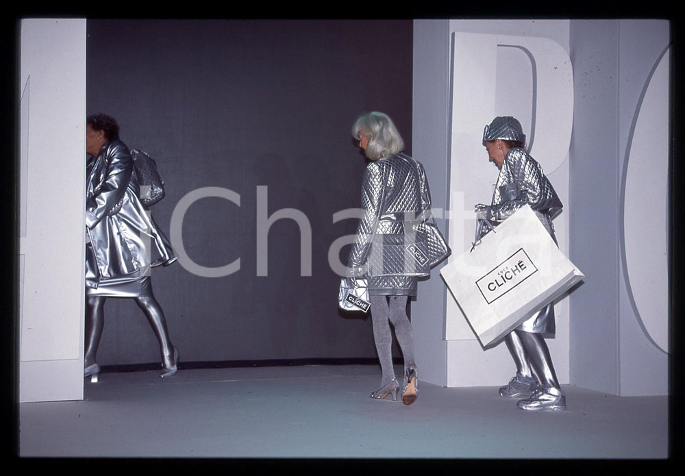 35mm vintage slide* 1995 MODA Nicoletta RAMORINO Eva MAGNI Sfilata Chiara BONI 1