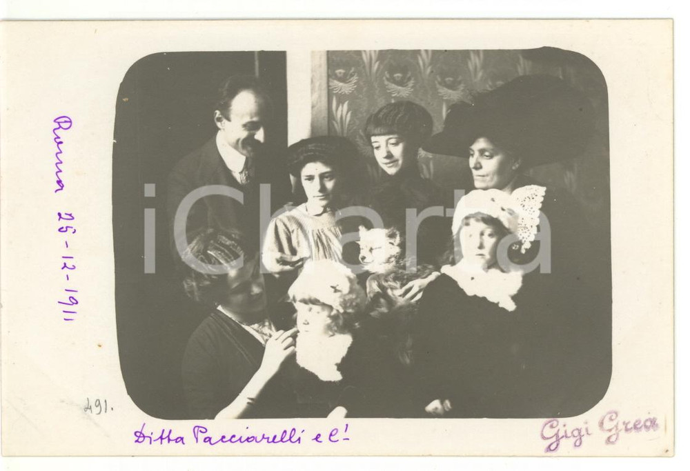 1911 ROMA Ritratto famiglia PACCIARELLI *Fotografia ARTISTICA