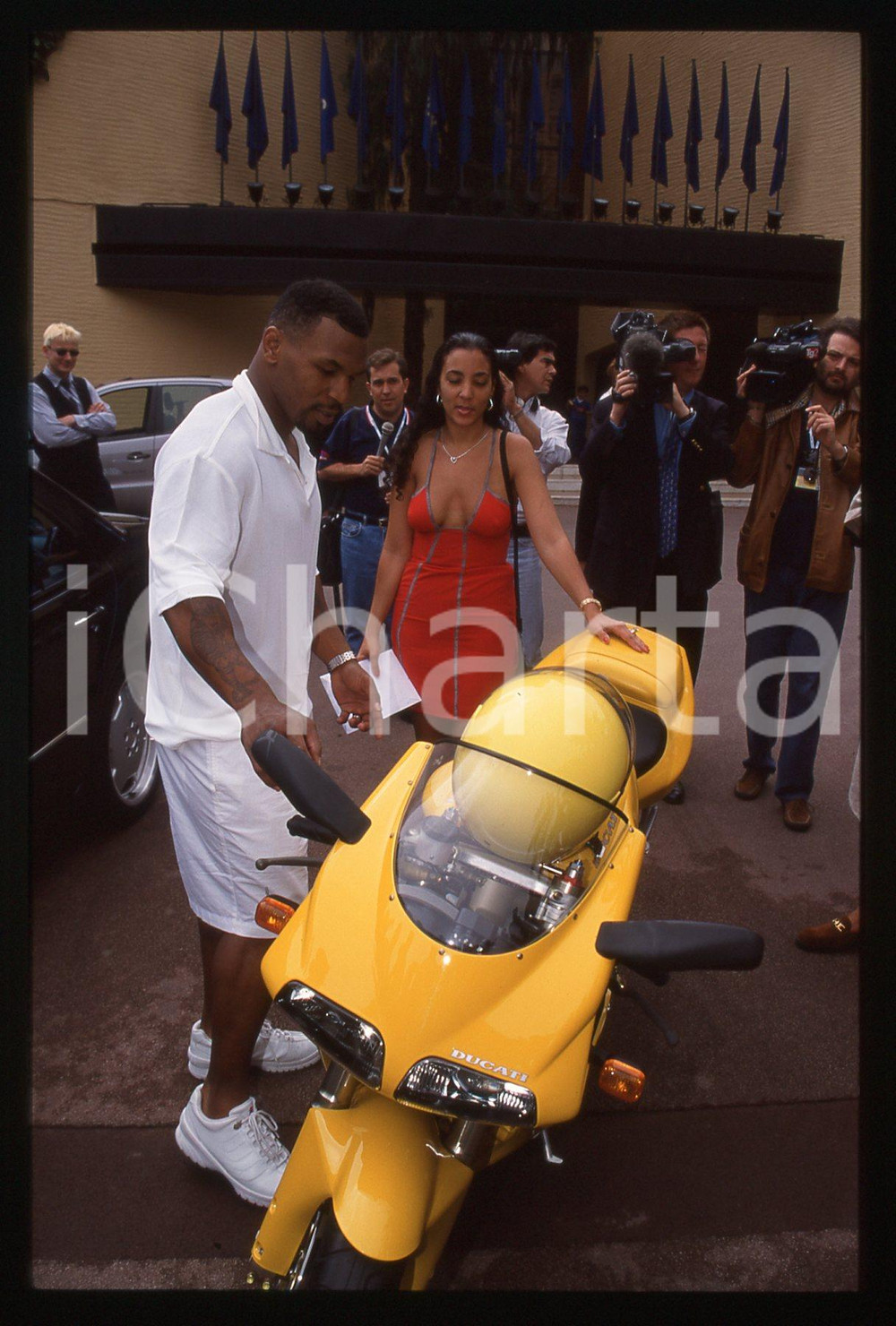 35mm vintage slide* 1998 MONACO Mike TYSON Monica TURNER - WORLD MUSIC AWARDS 44