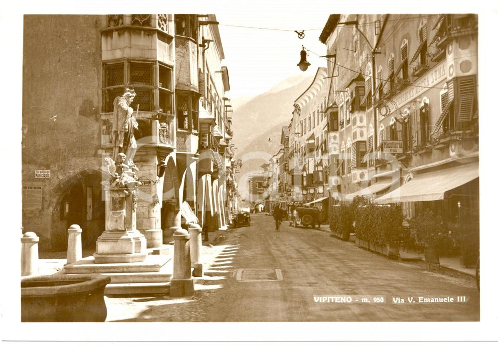 Cartolina originale da collezione 1939 VIPITENO (BZ) Pensione MEZZA LUNA Via VITTORIO EMANUELE III Cartolina FG NV 1