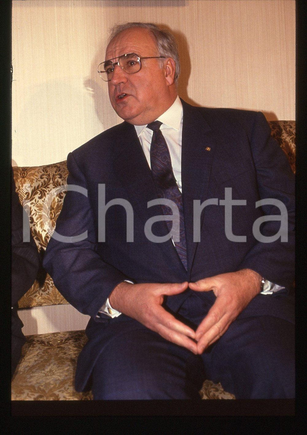 35mm vintage slide* 1990 ca ROMA Helmut KOHL ritratto cancelliere tedesco CDU 7