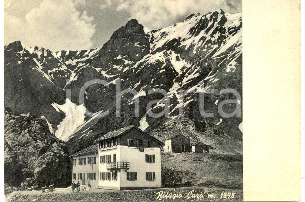 Cartolina originale da collezione 1953 VALBONDIONE BG CAI Rifugio Antonio CURO  Prealpi OROBICHE Cartolina FG VG 1