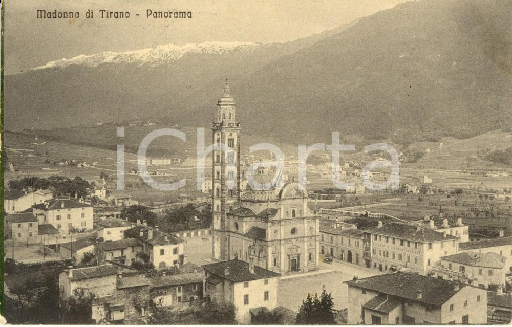 Cartolina originale da collezione 1916 TIRANO (SO) Il santuario della MADONNA DI TIRANO *Cartolina FP VG 1