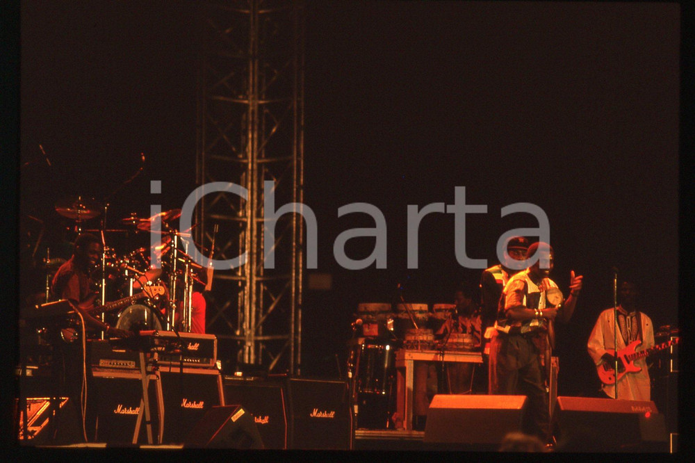 35mm vintage slide* 1988 TORINO Youssou N'DOUR band - Human Rights Now tour (2)