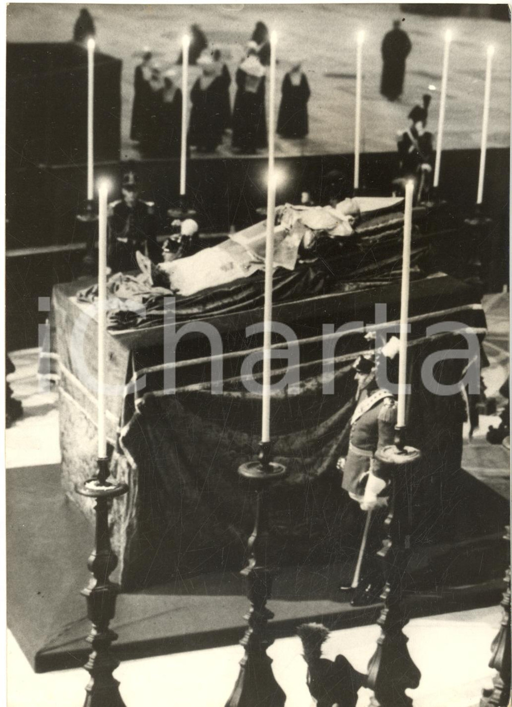1958 ROMA Funerali papa Pio XII - Esposizione della salma - Foto 13x18 cm