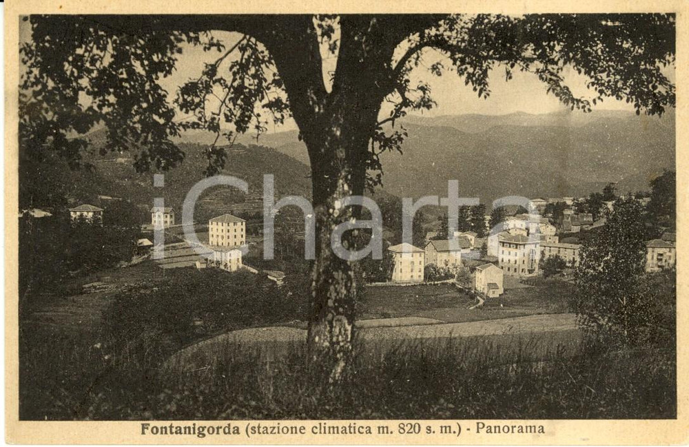 Cartolina originale da collezione 1935 ca FONTANIGORDA (GE) Scorcio panoramico della valle *Cartolina FP NV 1