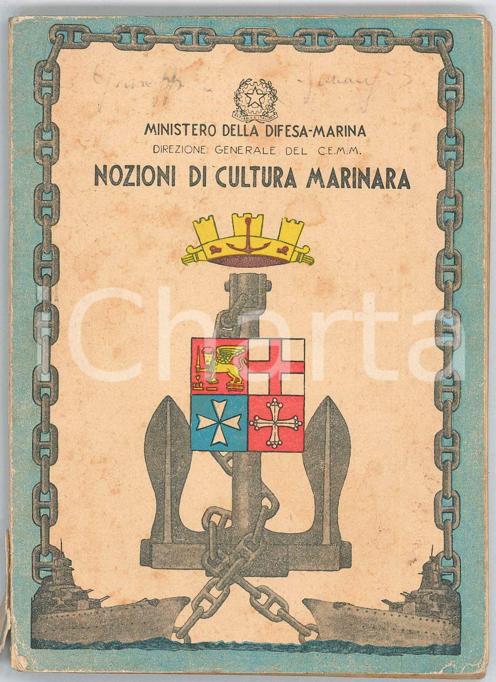 Libro, pubblicazione d epoca 1954 MINISTERO DELLA DIFESAMARINA Nozioni di cultura marinara 130 pp. 1