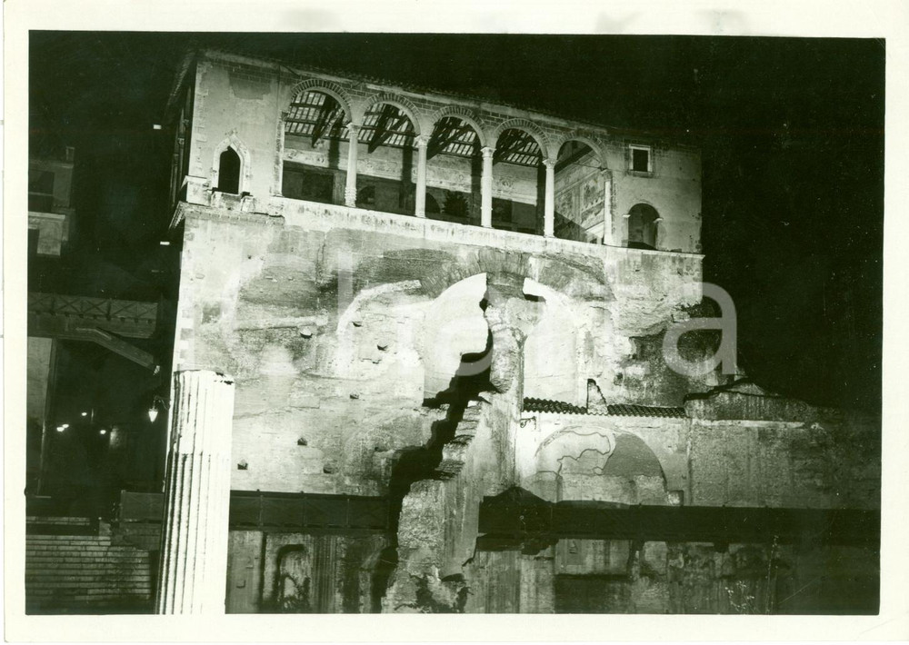 Fotografia d epoca originale 1938 ROMA Illuminazione notturna per visita HITLER ai Fori Imperiale Foto 1