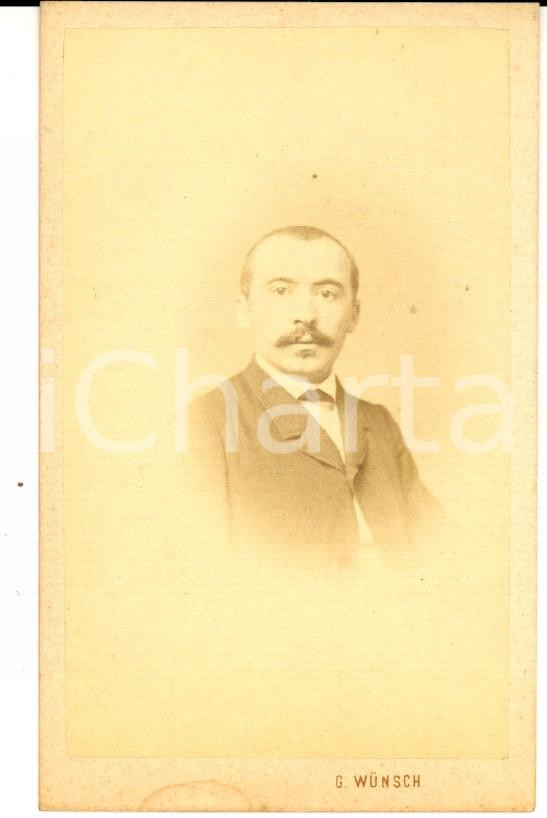 Fotografia d epoca originale 1870 ca WIEN Ritratto di borghese Fotografia WUNSCH VINTAGE 1
