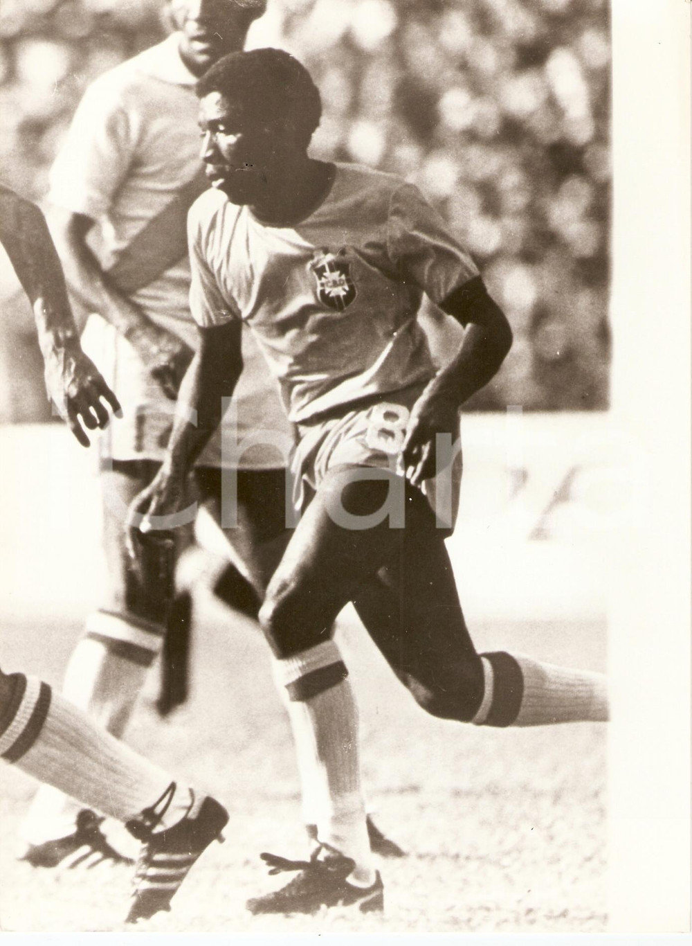 Fotografia d epoca originale 1980 ca CALCIO Paulo ISIDORO Centrocampista BRASILE Ritratto Fotografia 1