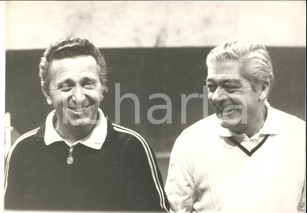 Fotografia d epoca originale 1980 ca ROMA TENNIS Marcello DEL BELLO in veste di allenatore Foto 24 x 30 cm 1