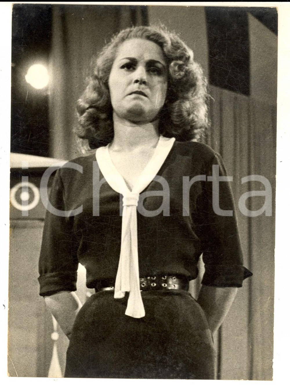 Fotografia d epoca originale 1956 LASCIA O RADDOPPIA Ritratto concorrente Anna LOJACONO RICCI Foto 13x18 cm 1
