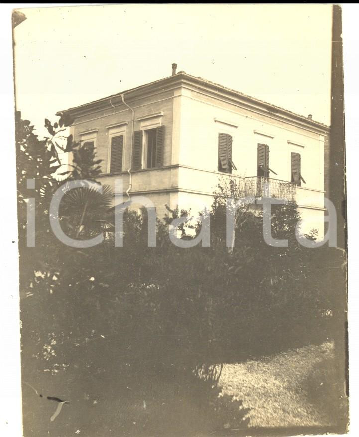 Fotografia d epoca originale 1914 JESI AN Veduta esterna del VILLINO PACE Foto 9x12 cm 1