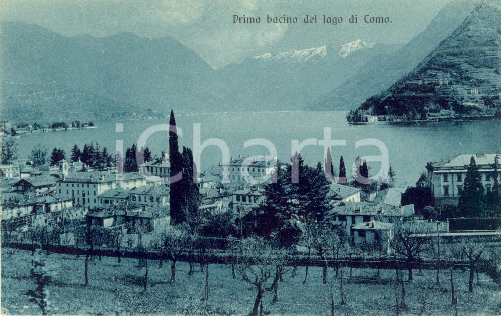 Cartolina originale da collezione 1915 ca COMO Veduta panoramica del primo bacino del lago Cartolina FP NV 1