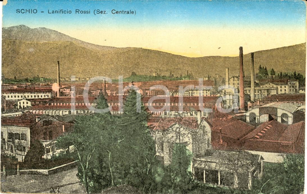 Cartolina originale da collezione 1917 SCHIO VI Sezione centrale del Lanificio ROSSI FP 1