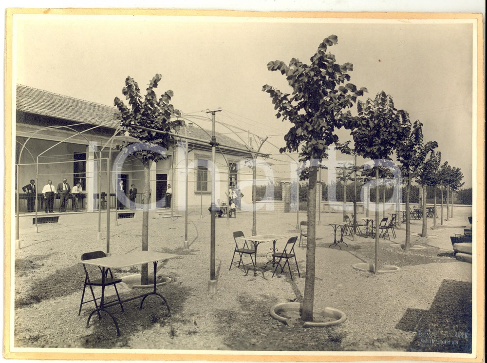 1930 ca MONZA Dopolavoro Aziendale CEDERNA - Il giardino *Foto ANIMATA 24x18 cm