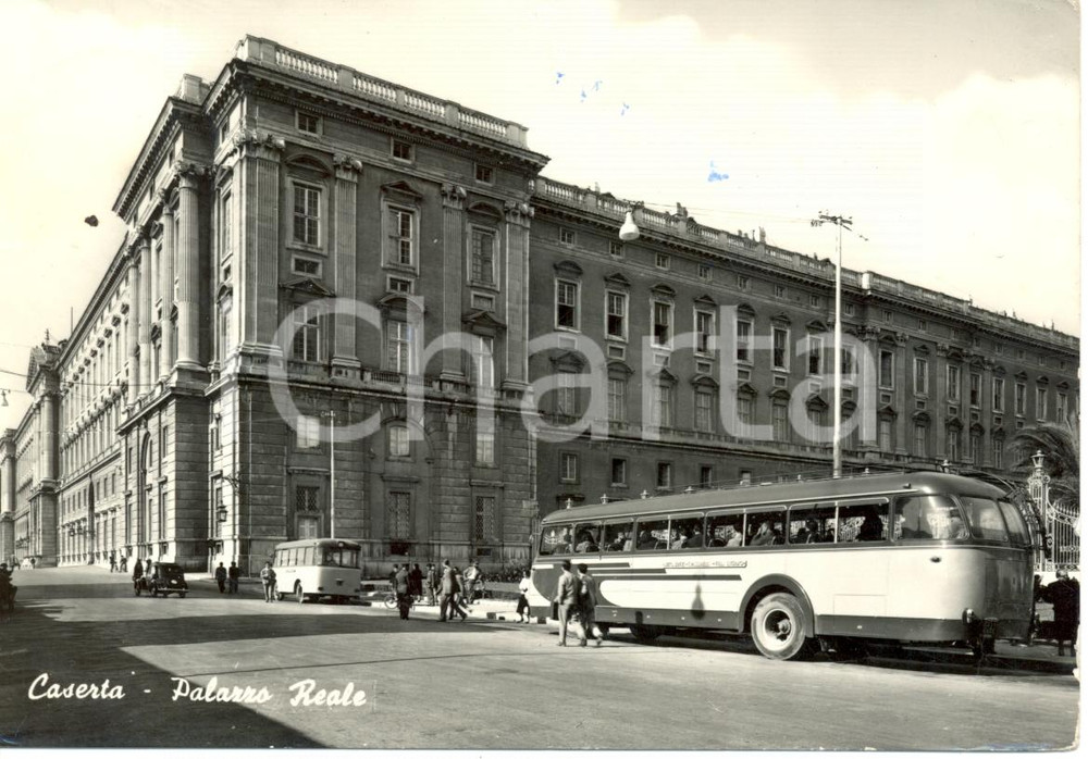 Cartolina originale da collezione 1959 CASERTA Veduta del PALAZZO REALE *Cartolina ANIMATA FG VG 1