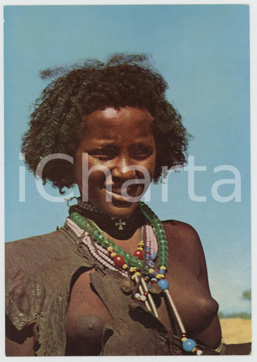 1963 ETHIOPIA - SIDAMO Galla woman ETHNIC NUDE Postcard FG NV  Cartolina postale d'epoca, non viaggiata.CONDIZIONI: GFORMATO: FP    originale e autentica 1