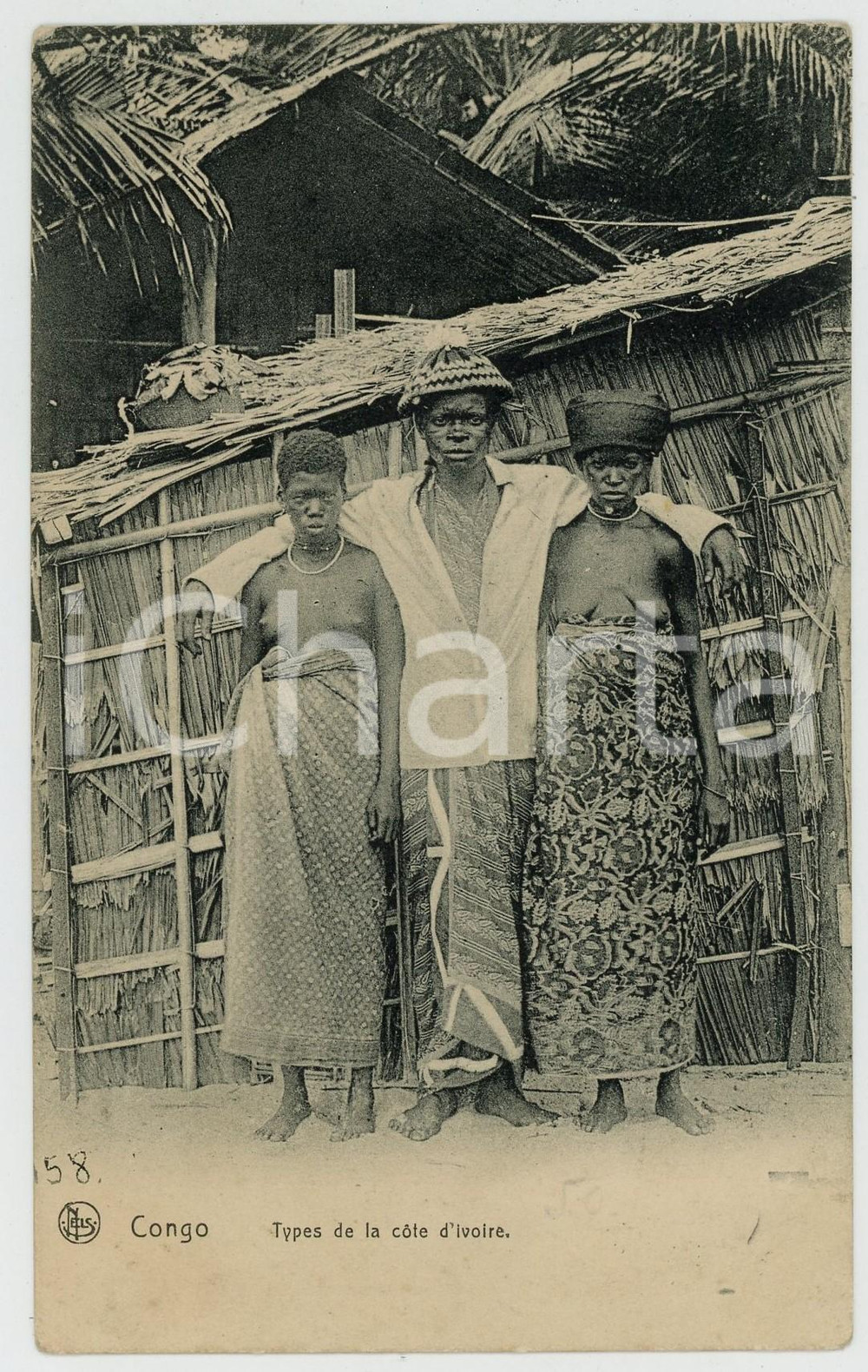 1920 ca AFRIQUE CONGO FRANCAIS - Types de la Côte d'Ivoire - Postcard Cartolina postale d'epoca, non viaggiata.CONDIZIONI: GFORMATO: FP    originale e autentica 1