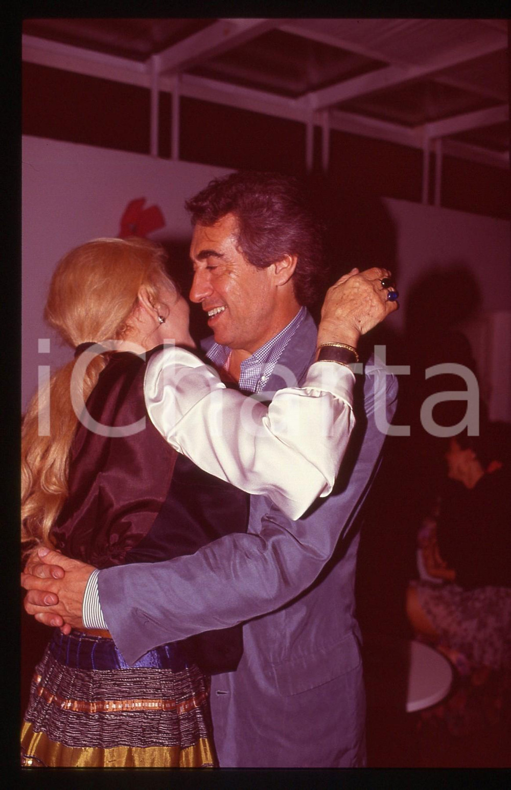 Fotografia d epoca originale 35mm vintage slide 1985 ca COSTUME Luisa RIVELLI Walter CHIARI 1 1