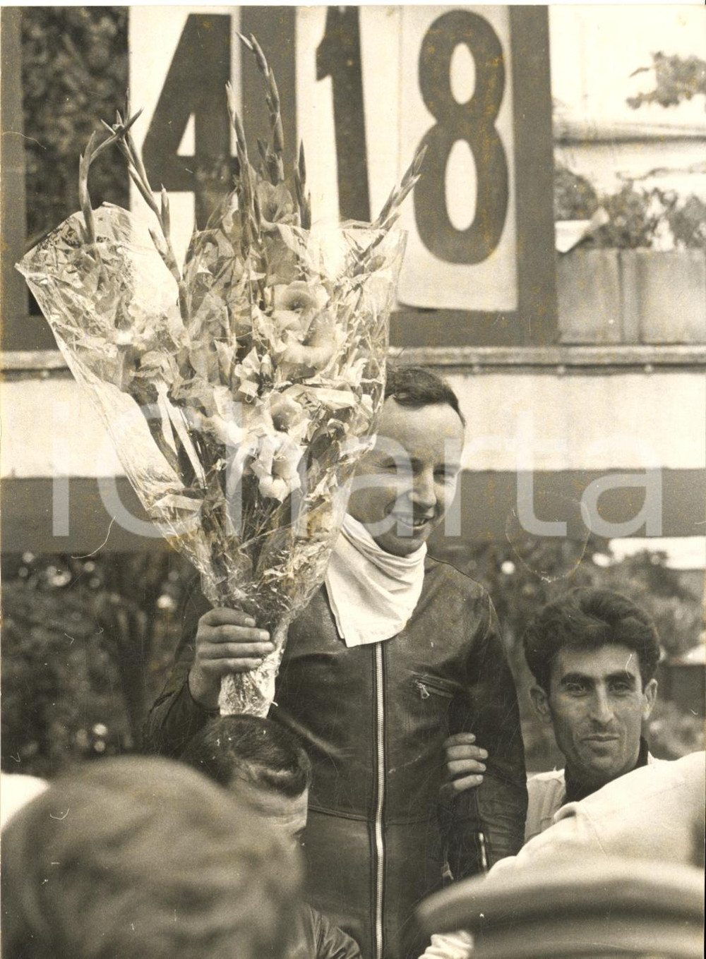 1959 MOTOCICLISMO MONZA Gp delle Nazioni - John SURTEES vincitore - Foto 13x18