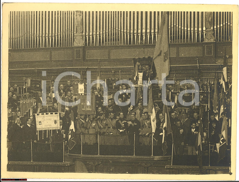 Fotografia d'epoca originale 1929 ROMA, anniversario entrata in guerra ALDO VECCHINI 1
