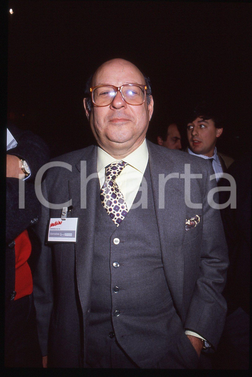 35mm vintage slide* 1991 RIMINI Onofrio PIRROTTA al XX Congresso PCI (1)