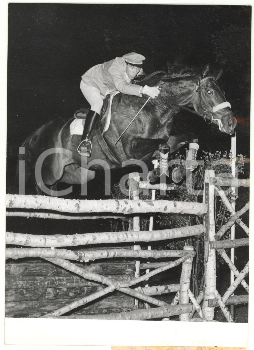 1956 MILANO Arena Civica - Concorso ippico - Raimondo D'INZEO al salto *Foto