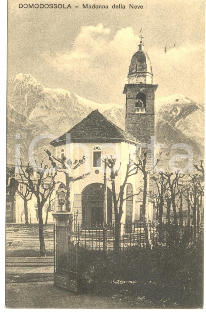 Cartolina originale da collezione 1916 DOMODOSSOLA VB Chiesa della Madonna della Neve Cartolina postale FP VG 1