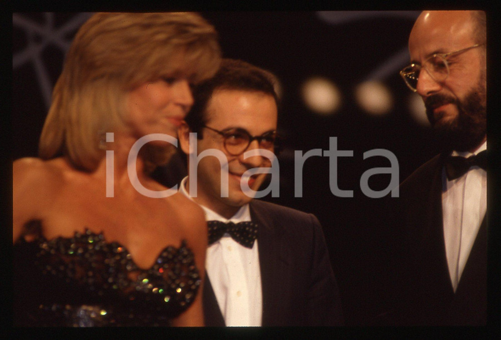35mm vintage slide* 1989 FESTIVAL DI CANNES - Jane FONDA e Giuseppe TORNATORE