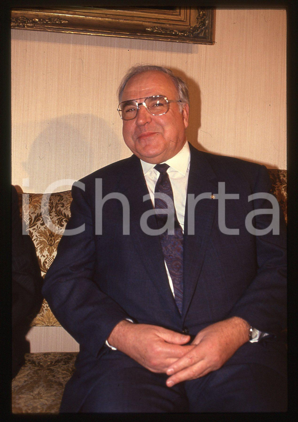 35mm vintage slide* 1990 ca ROMA Helmut KOHL ritratto cancelliere tedesco CDU 6