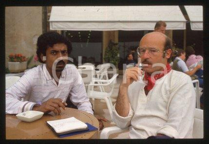 35mm vintage slide* 1984 ITALY Film director Goutam GHOSE, Volker SCHLONDORFF(1)
