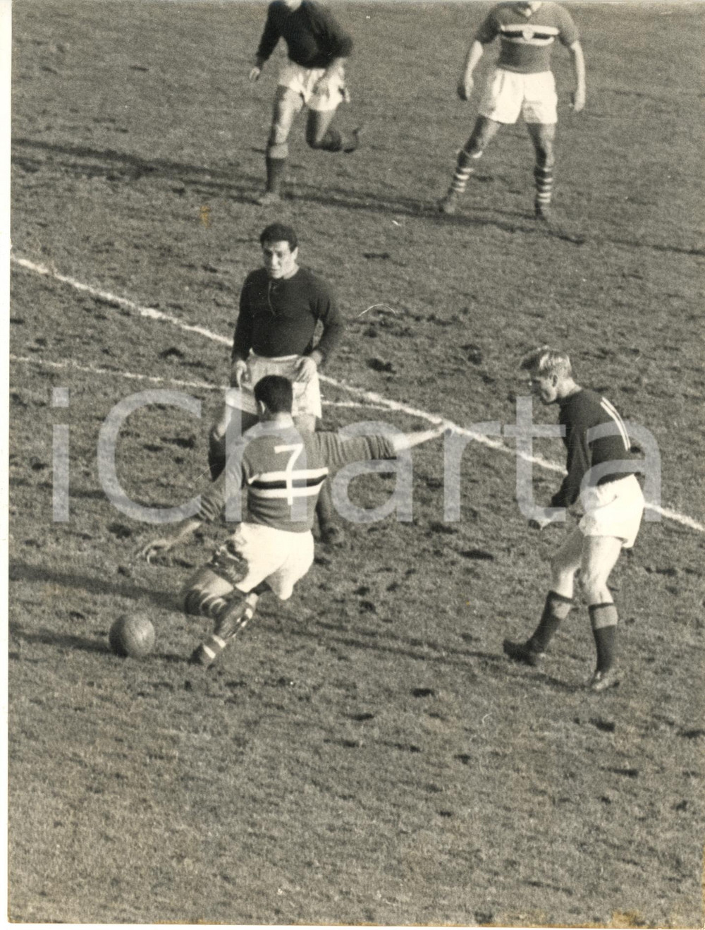1961 CALCIO SERIE A ROMA-SAMPDORIA 3-2 Azione di Severino LOJODICE - Foto 18x24