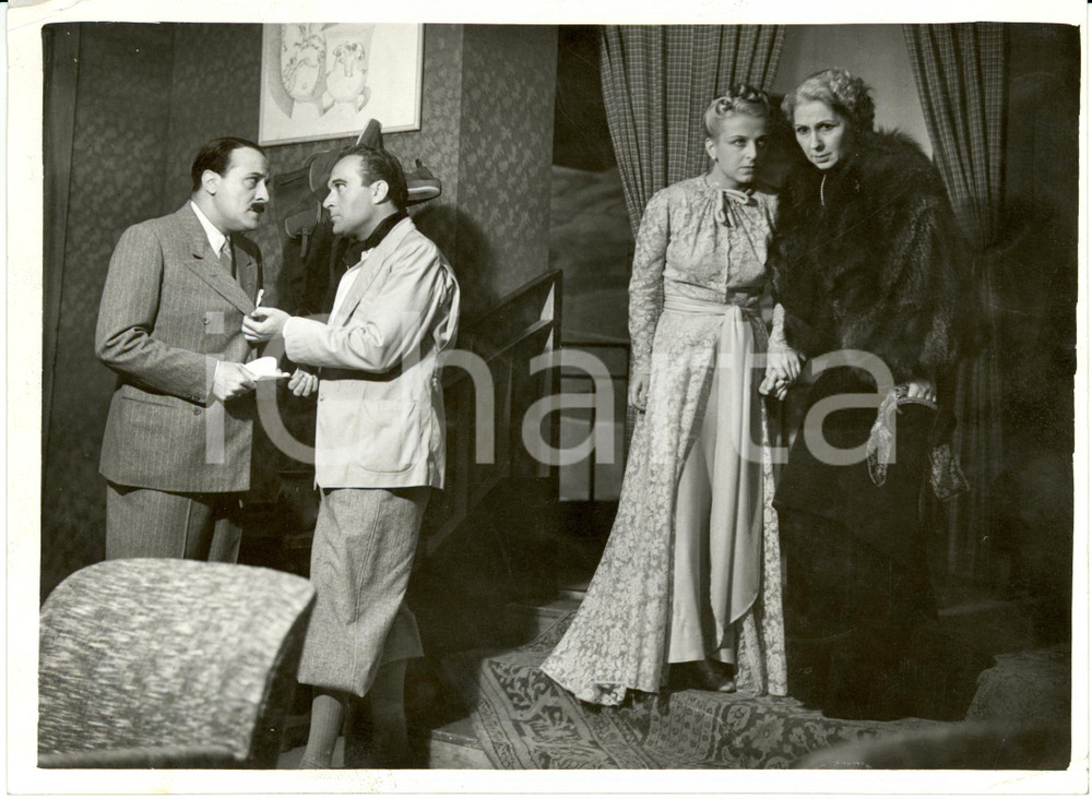 Fotografia d epoca originale 1938 MILANO TEATRO ODEON Compagnia RICCIADANI Allegri sposi di CORTINA Scena 1