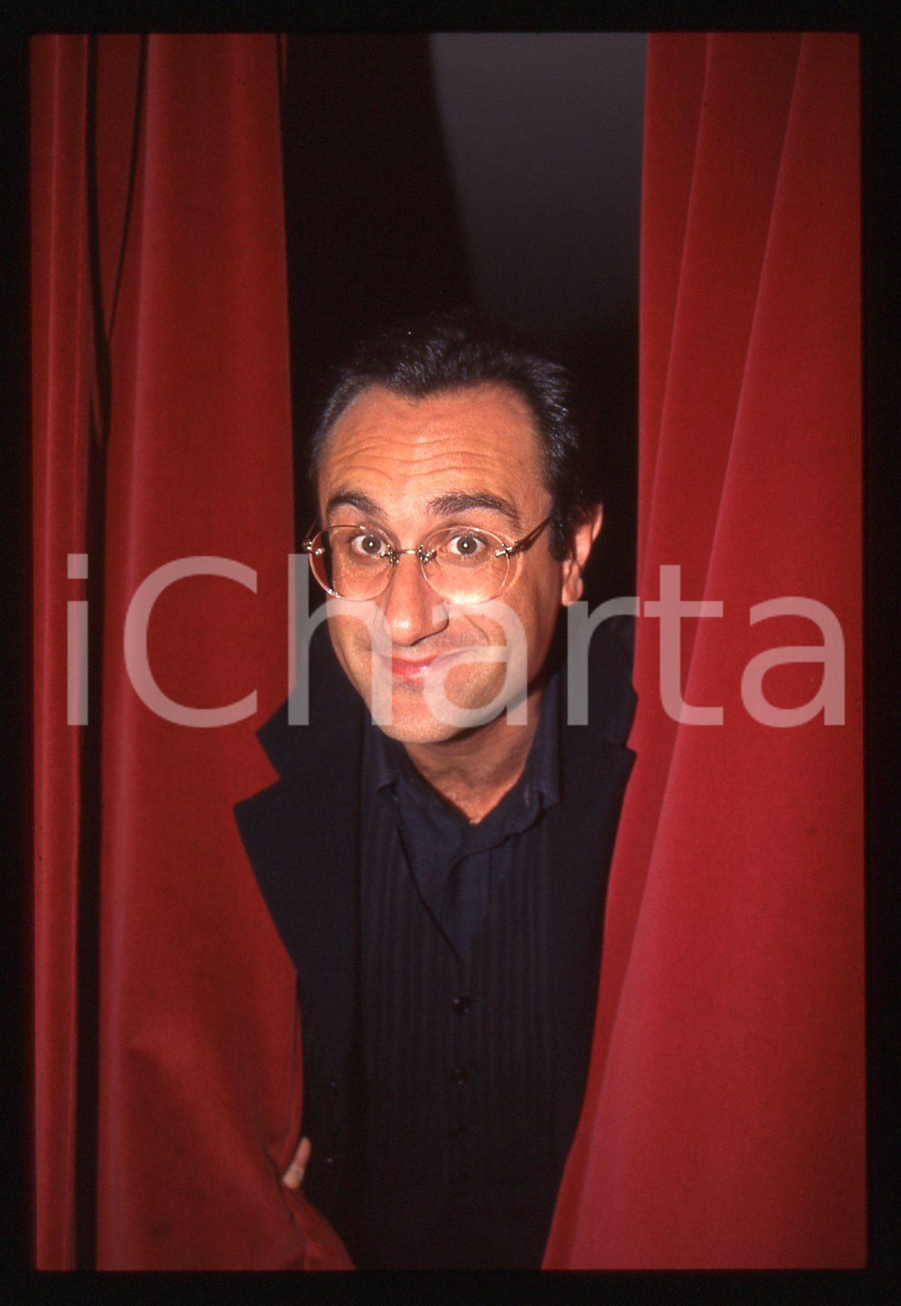 35mm vintage slide* 1997 MILANO Gino RIVIECCIO al Teatro Manzoni Ritratto (1)