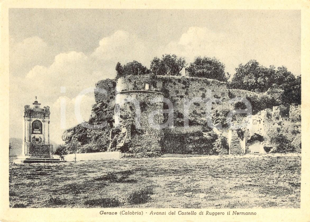 Cartolina originale da collezione 1940 ca GERACE RC Rovine del castello di RUGGERO IL NORMANNO Cartolina FG NV 1