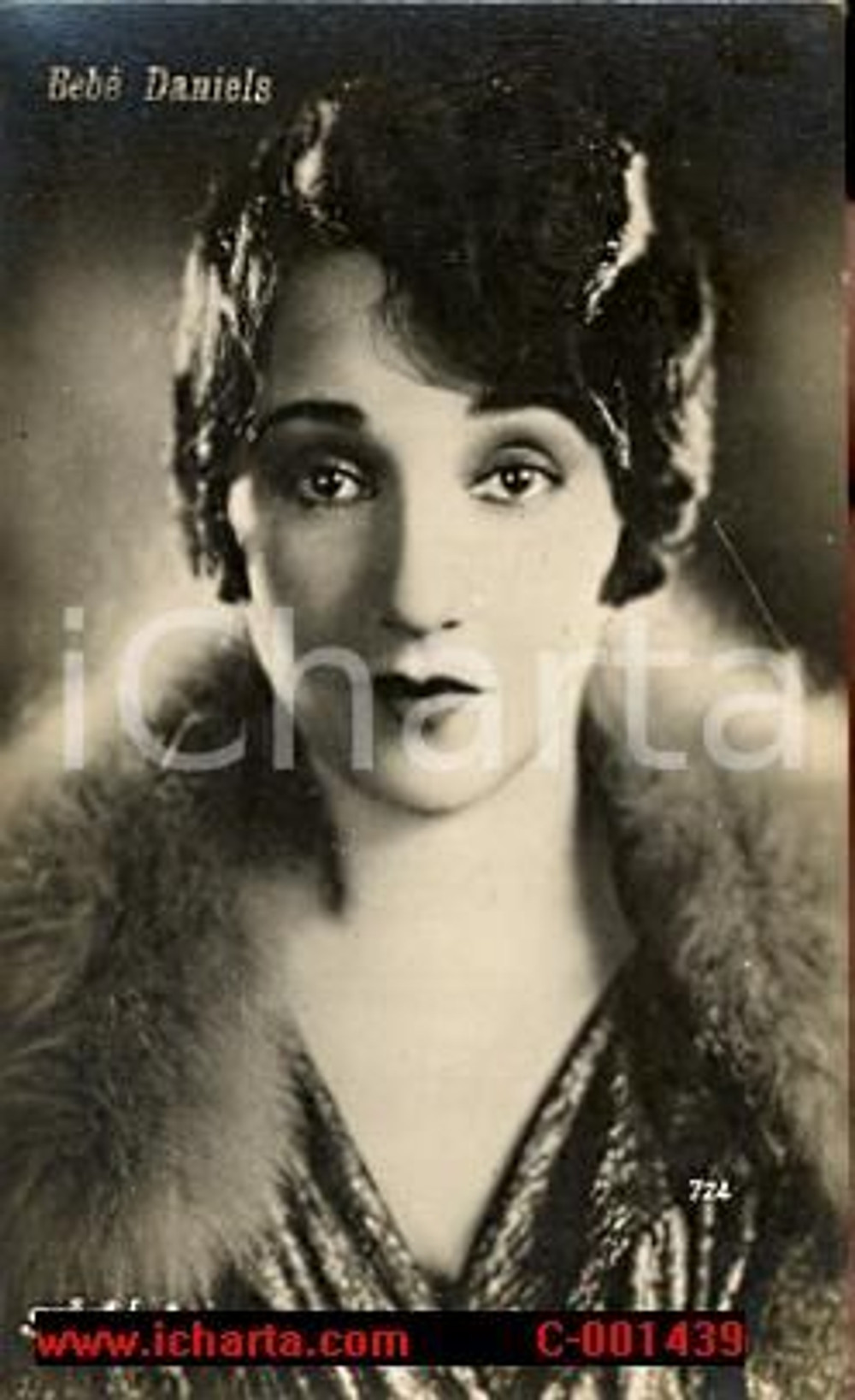 Cartolina originale da collezione 1925 ca CINEMA Ritratto di BebÃ¨ DANIELS *Cartolina postale FP VG 1