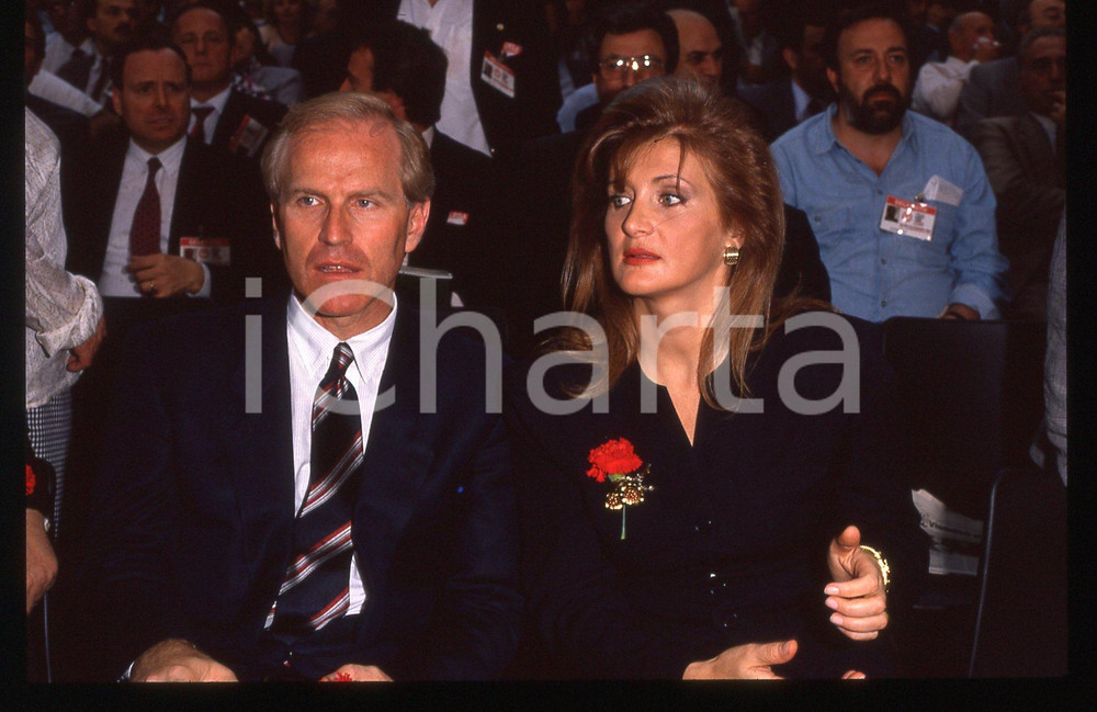 35mm vintage slide* 1989 MILANO Nicola e Maria Luisa TRUSSARDI (1)