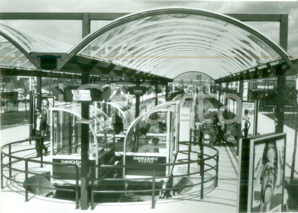 Fotografia d epoca originale 1989 STRASBOURG FRANCE Trasporti ettometrici in funzione Fotografia 1