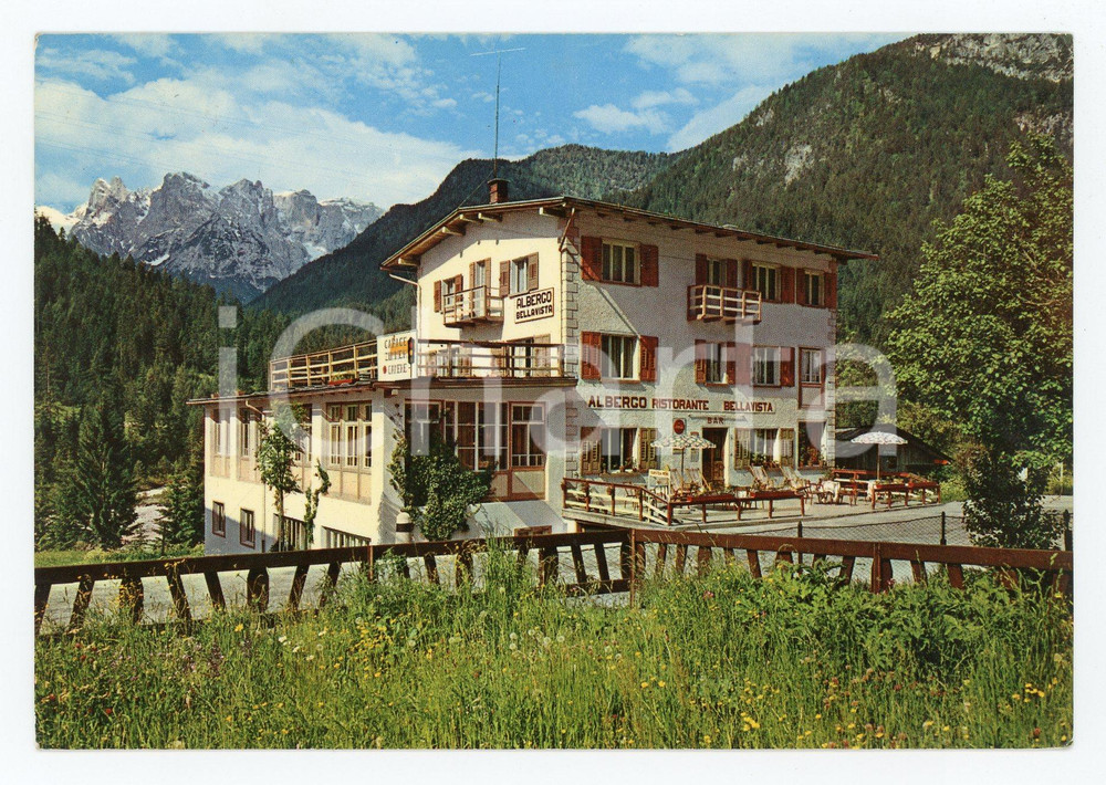 Cartolina originale da collezione 1968 AURONZO DI CADORE (BL) Albergo BELLAVISTA *Cartolina postale VINTAGE FG VG 1